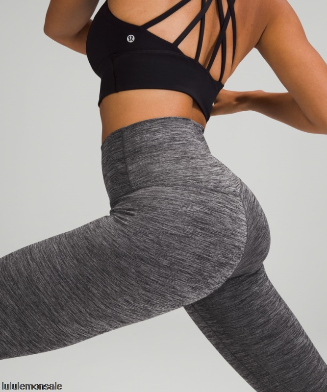 Lululemon Damen DELULU041 | Schwarz Meliert Align Hochhaushose 28